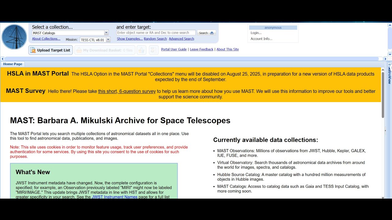 🎯 How to Download Data from the MAST Portal | Step-by-Step Tutorial 🌌