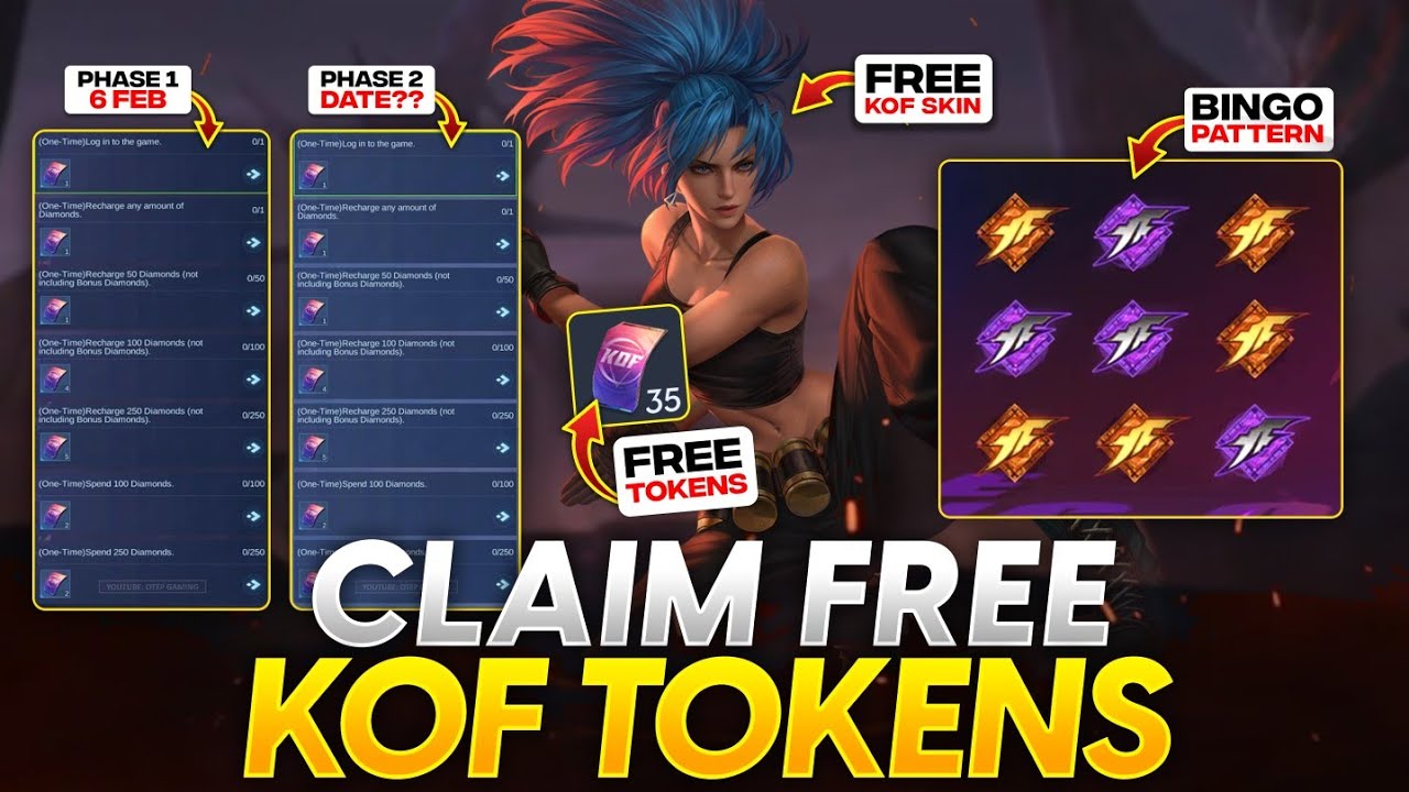 Получите 35 бесплатных токенов KOF и бесплатный скин Карины для KOF в Mobile Legends | Заберите п...
