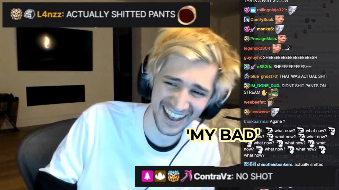xQc ruined his outro with wet farts and cant stop laughing at it