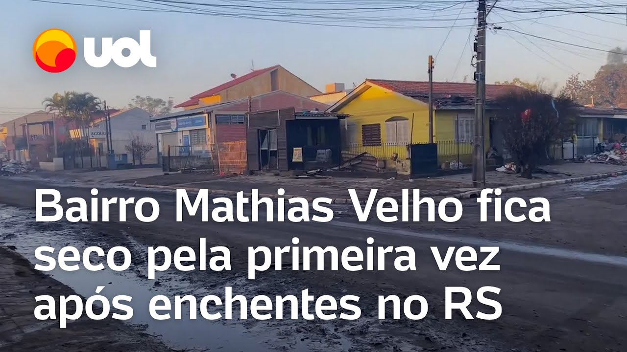 Bairro Mathias Velho fica seco pela primeira vez após enchentes no RS; vídeo mostra ruas desertas
