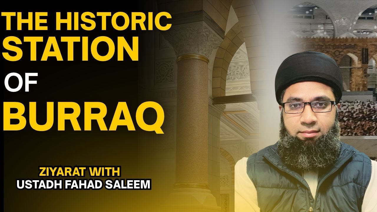 Where exactly was Burraq tied on the night of Mi‘raaj?