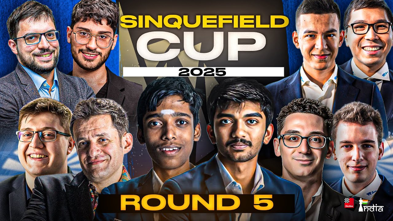 Sinquefield Cup 2025 Round 5 | Praggnanandhaa vs MVL, Gukesh vs Duda