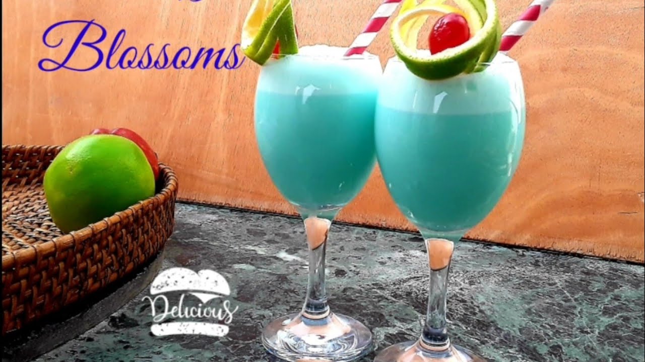 Blue Lagoon Blossoms | Mocktail | Easy welcome drink recipe | Frozen theme party drink |