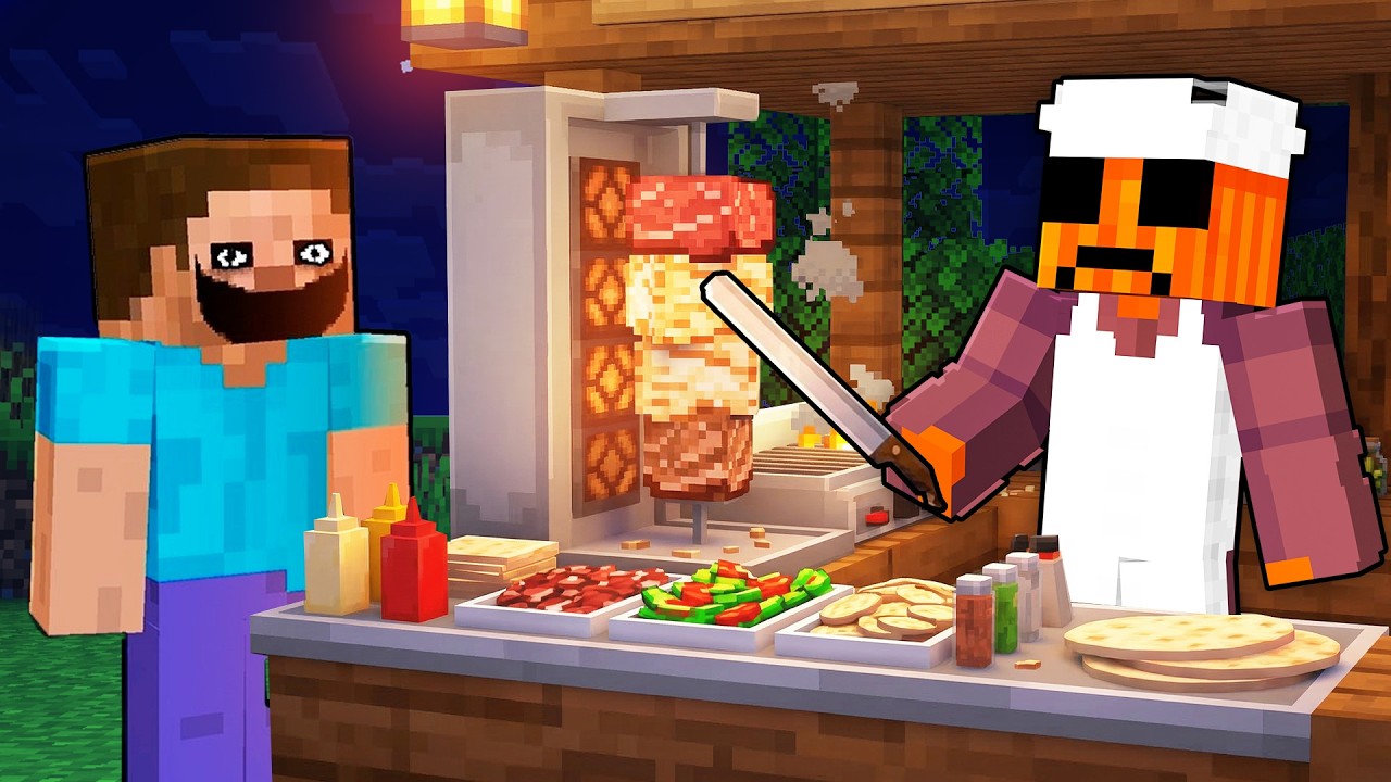 ANOMALIAS Visitan Mi PUESTO de COMIDA NOCTURNA en Minecraft!