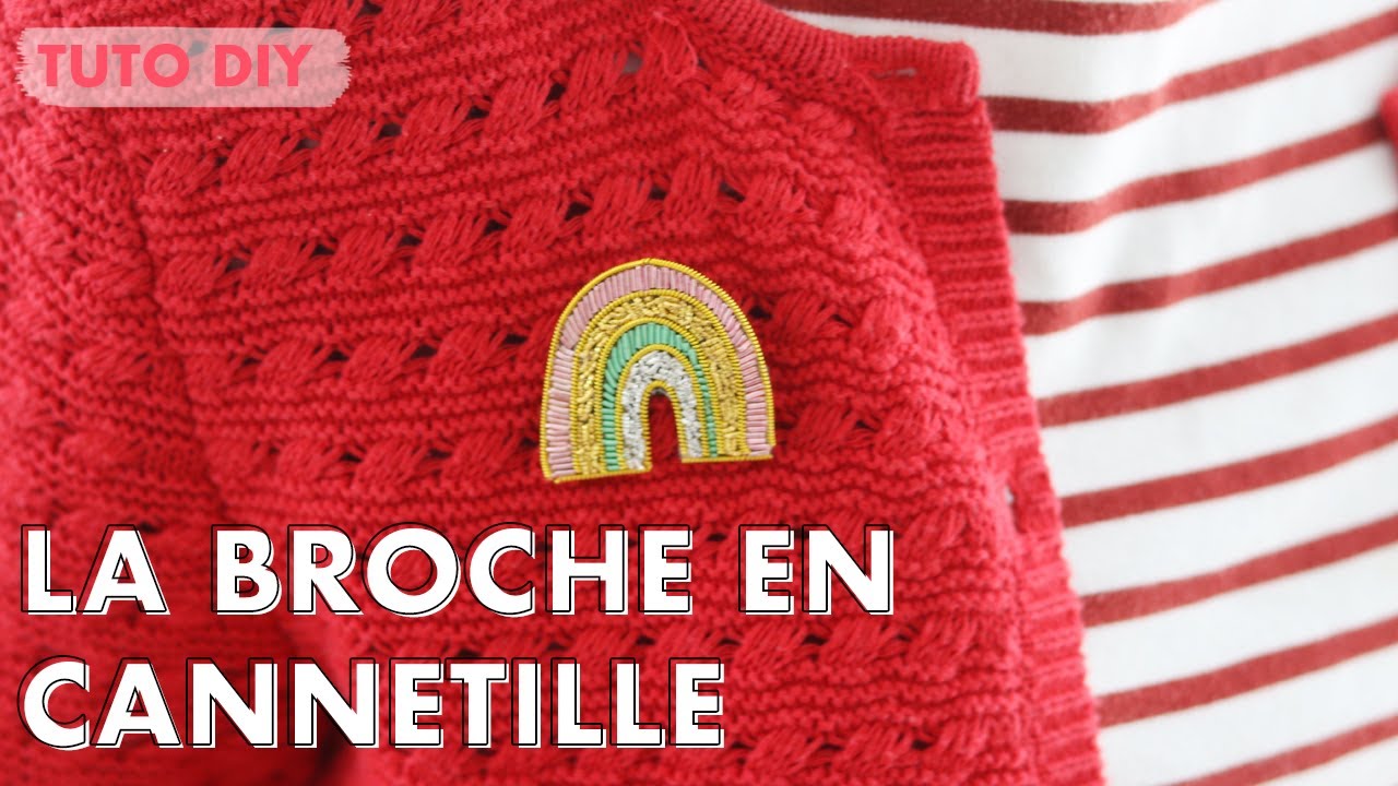 TUTO BRODERIE OR: La broche arc-en--ciel en cannetille