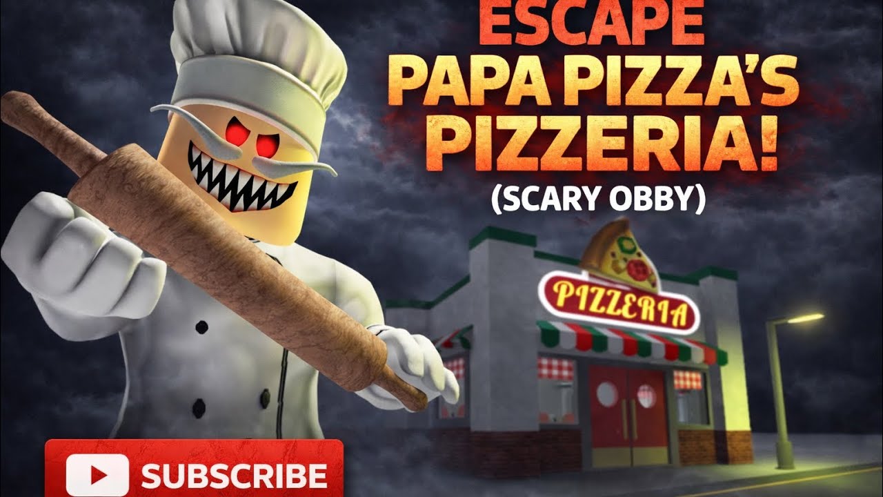 🍕 Escape Papa Pizza’s Pizzeria! (SCARY OBBY) 😱 #Roblox #ScaryObby #EscapePizzeria #RobloxGameplay🧌😱