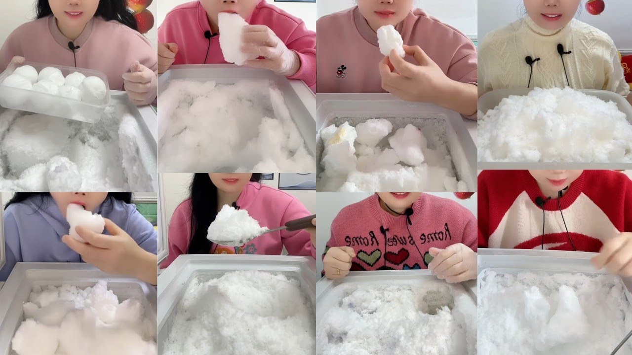 ASMR ICE EATING || HER SOLO FREEZER FROST EATING || SATISFYING🤤SOOTHING SOFT FROST BITES ASMR🧊