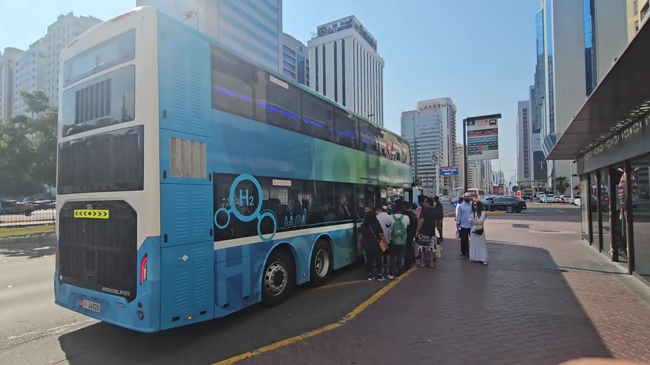 New Double Decker Hydrogen  buses in Abudhabi