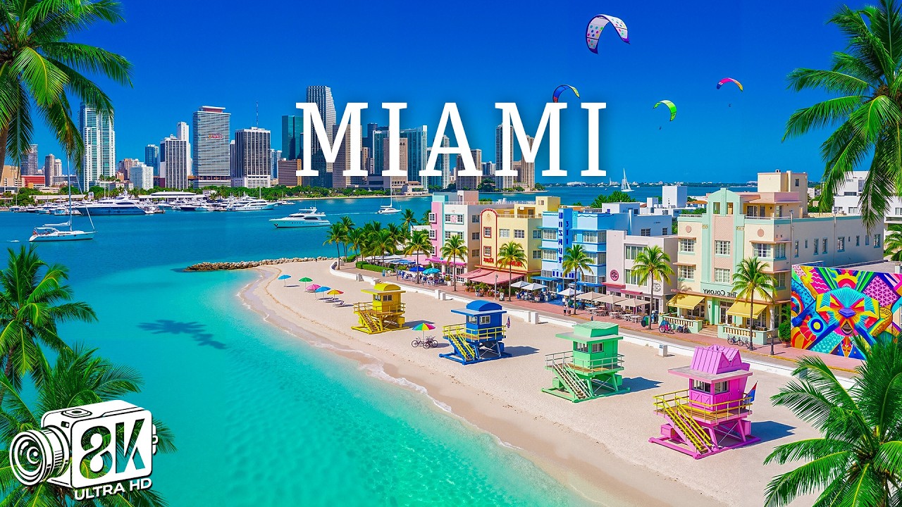 Miami 8K &ndash; Explore the Vibrant Coastal City with South Beach, Luxurious Yachts, and Stunning Sunsets