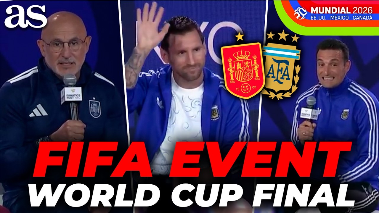 Messi, Martinez, Scaloni, Rodri and De la Fuente FACE A Q&A EVENT ahead of the World Cup 2026 FINAL