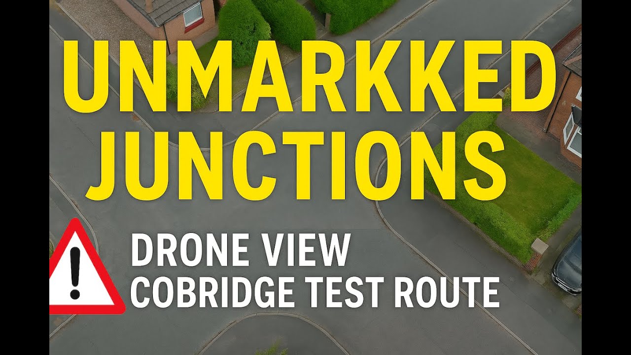 🚦 Unmarked Junctions EXPLAINED – Cobridge Test Route (Drone View) | Pass Your Driving Test UK