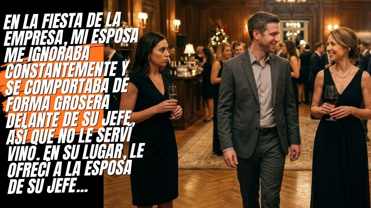 Mi esposa me ignoró toda la noche en la fiesta de su oficina, así que le ofrecí el vino a la esposa