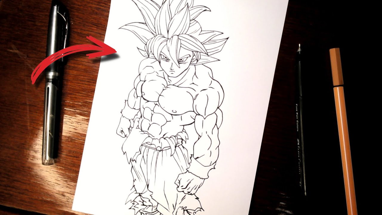 Hoy Vamos a dibujar a Goku ultra top instinto