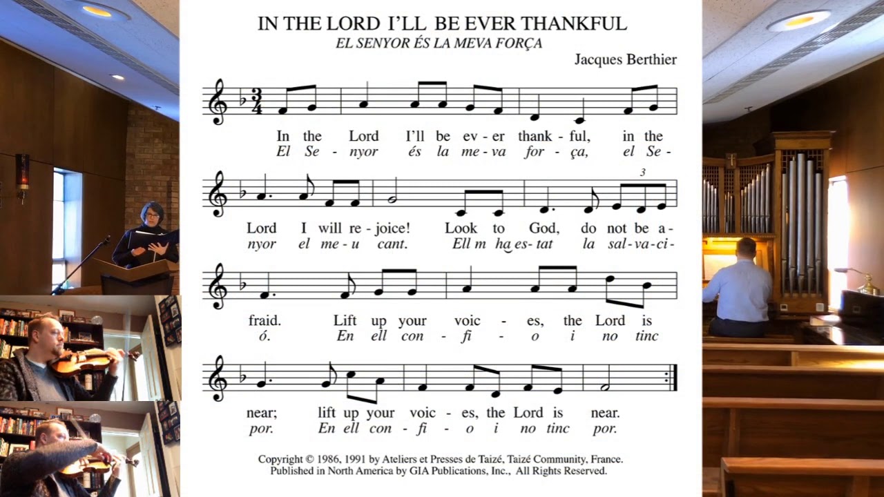 Taize - In the Lord I'll Be Ever Thankful