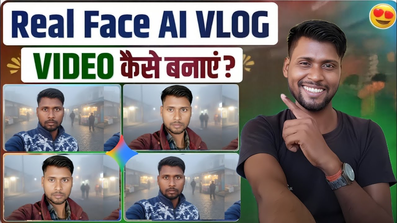 👉 Real Face AI Vlog Kaise Banaye? 😍 100% Real Look Video