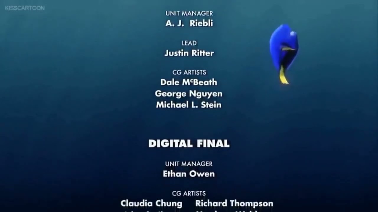 Finding Nemo End Credits (but only when the characters including Mike Wazowski are on screen.)