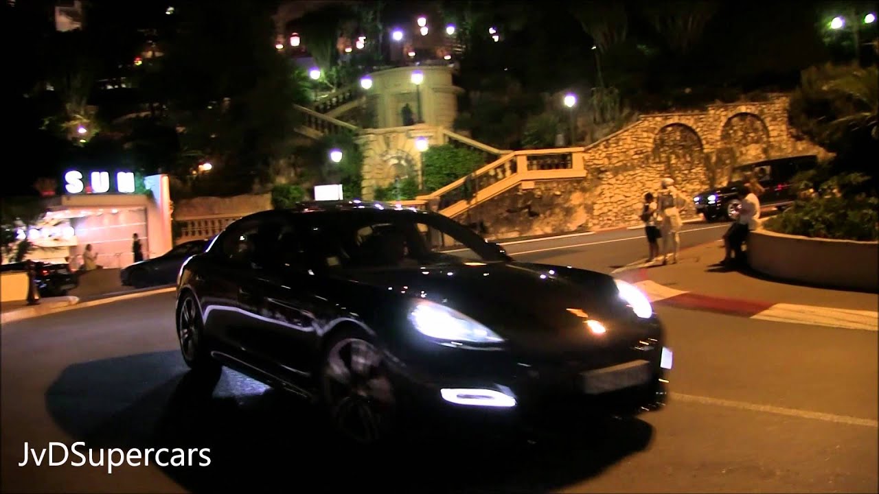 Porsche Panamera GTS going wild in Monaco LOUD Accelerations!