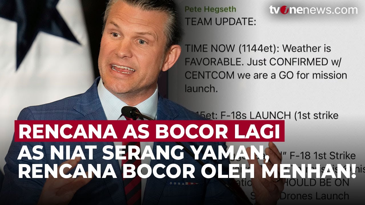 Menhan Amerika Serikat Bocorkan Rencana Serangan AS ke Yaman di Grup Keluarga | OneNews Update