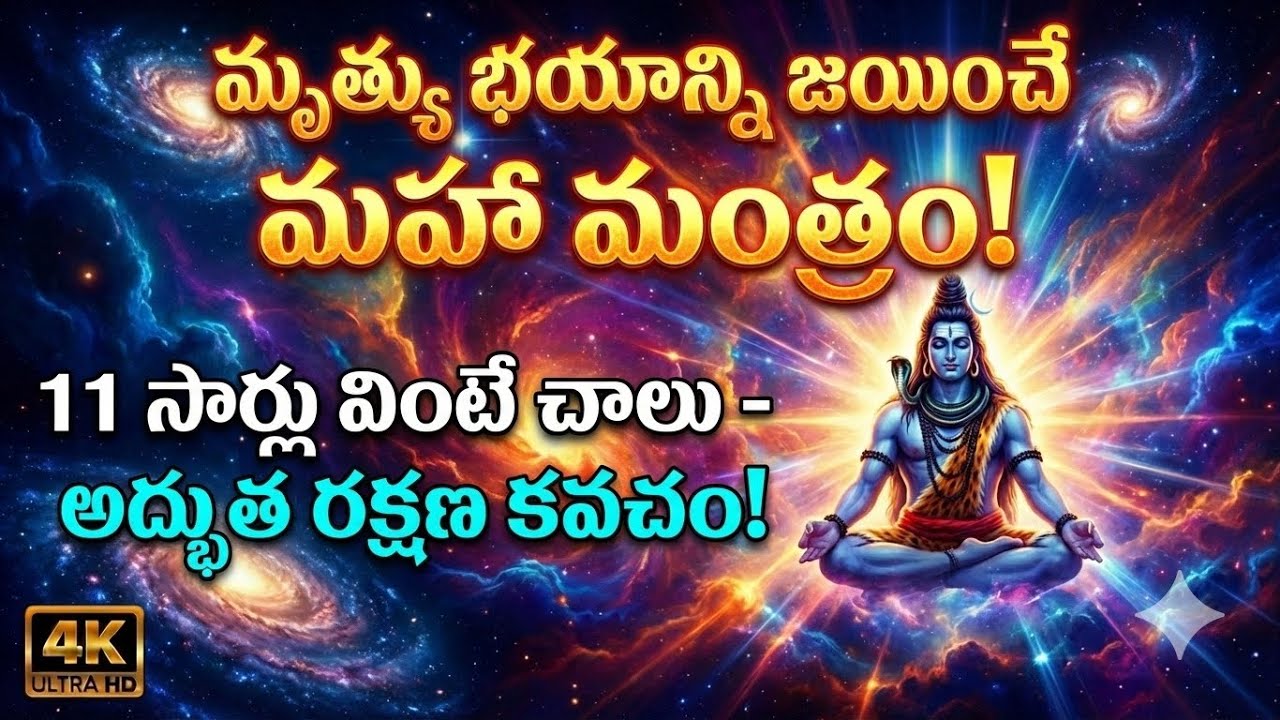 మహా మృత్యుంజయ మంత్రం 11 సార్లు | ఆరోగ్యం,ఆయుష్షు & రక్షణ కోసం Powerful Shiva Mantra🙏🙏
