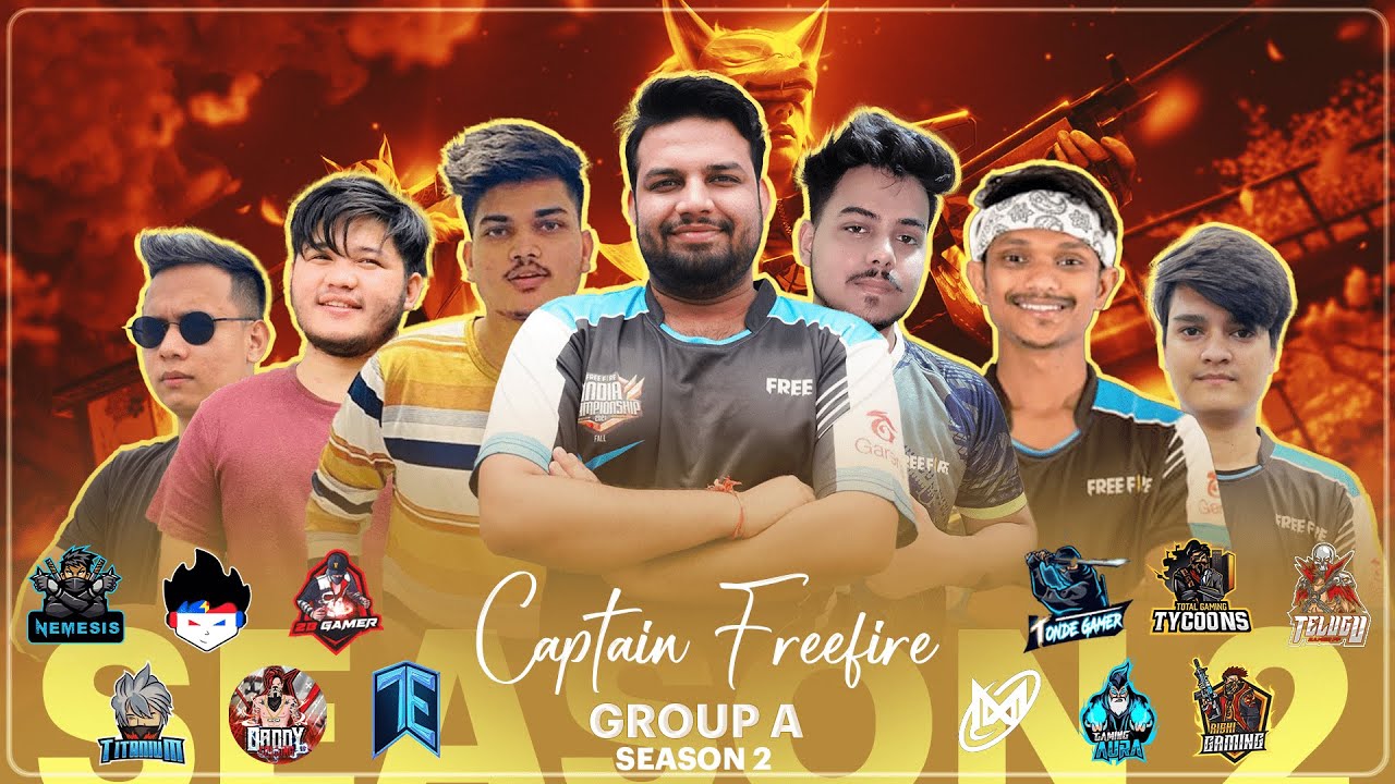 CAPTAIN FREE FIRE | SEASON 2 | GROUP A | TG TOURNAMENT | FT. TOTAL GAMING, TITANIUM, TEAM ELITE, NXT