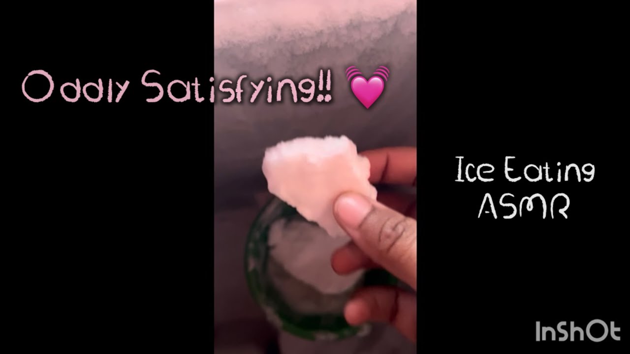 Ice Eating ASMR (very crunchy and mouthwatering) #asmr #oddlysatisfying #iceeating #hashtag