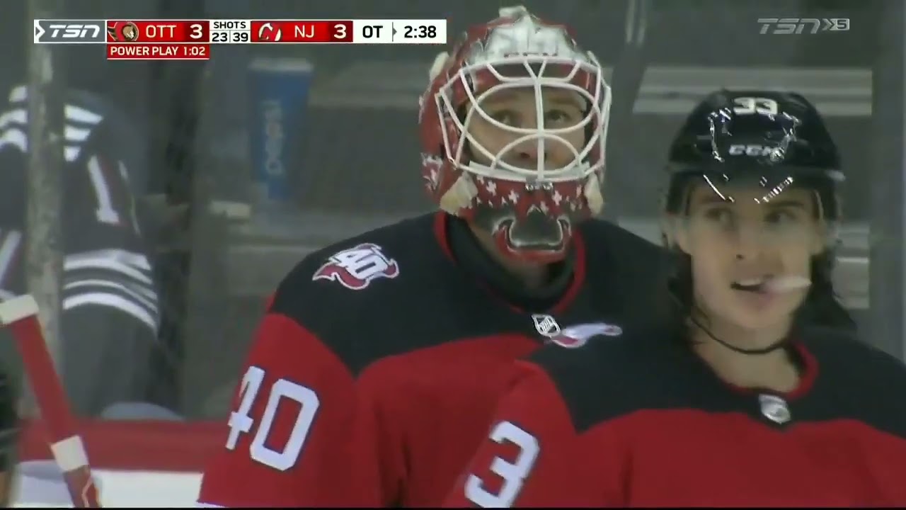Full record of crazy overtime «New Jersey Devils» - «Ottawa Senators»