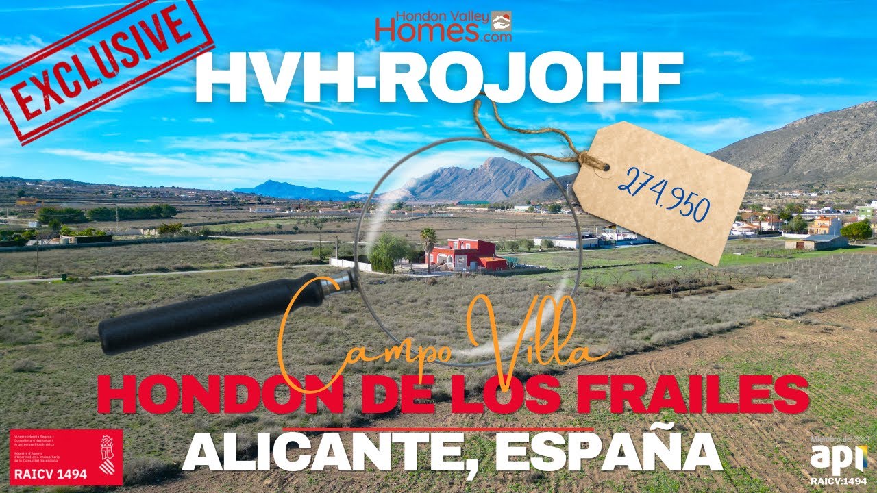 HVH-ROJOHF 274.950€ 4 bed villa walking distance to Hondon de los Frailes, Alicante, Valencia, Spain