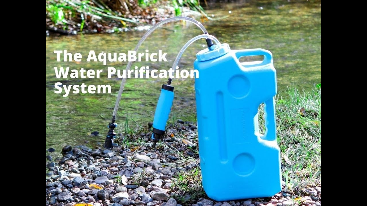 The AquaBrick&reg; Water Filtration System | Best Portable Water Filter for Camping