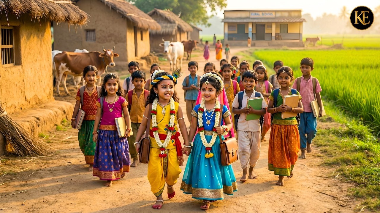 कान्हा और राधा गए गोकुल के बच्चों के साथ स्कूल ||YMKN || Shree Krishan