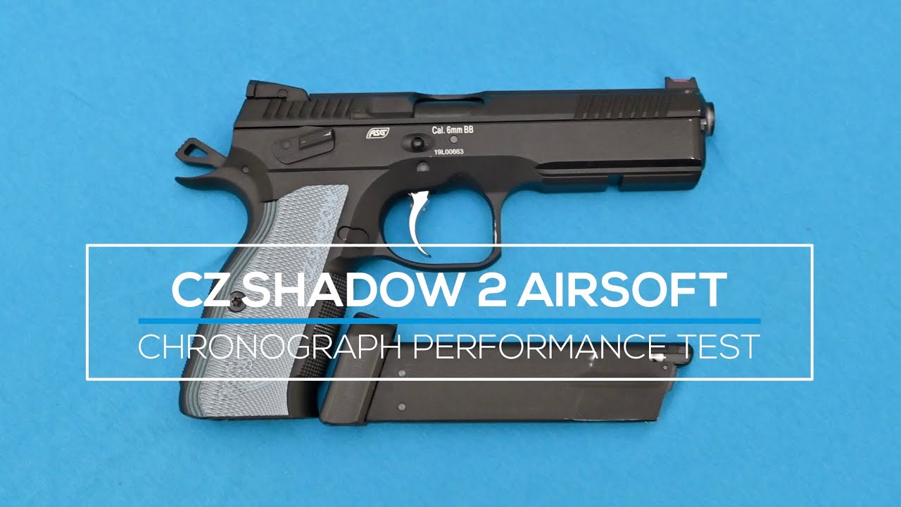ASG CZ Shadow 2 airsoft handgun - Chronograph Performance Test - Green Gas Vs CO2!