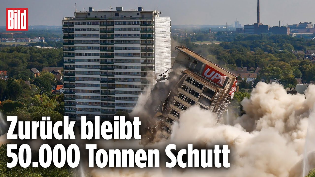 Hochhaus in Duisburg gesprengt: Hier fällt der „Weißer Riese“