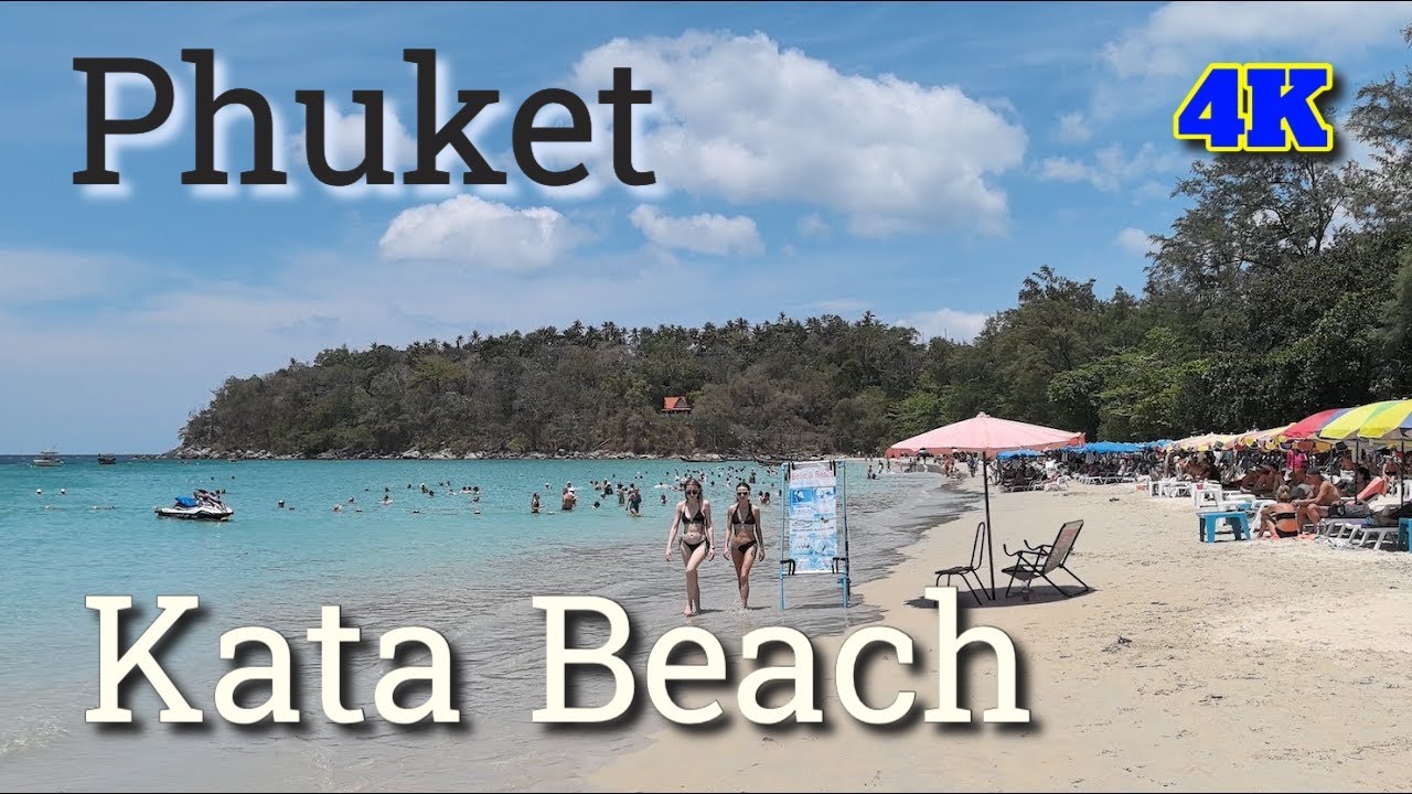Walking Kata Beach Phuket Thailand 🇹🇭 | What to Do in Phuket 2025 Travel Guide 4K #katabeach #phuket