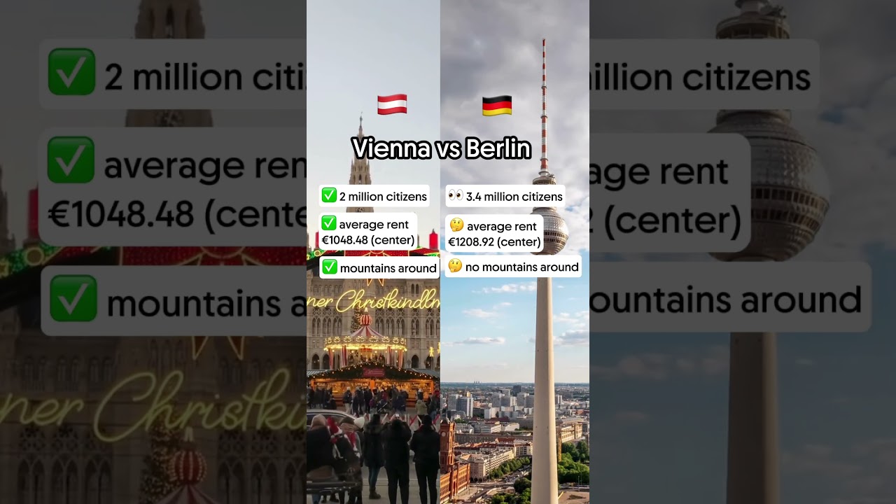 🇦🇹 Vienna vs Berlin 🇩🇪 Both cities are good, but what about Schnitzel? 😅 
