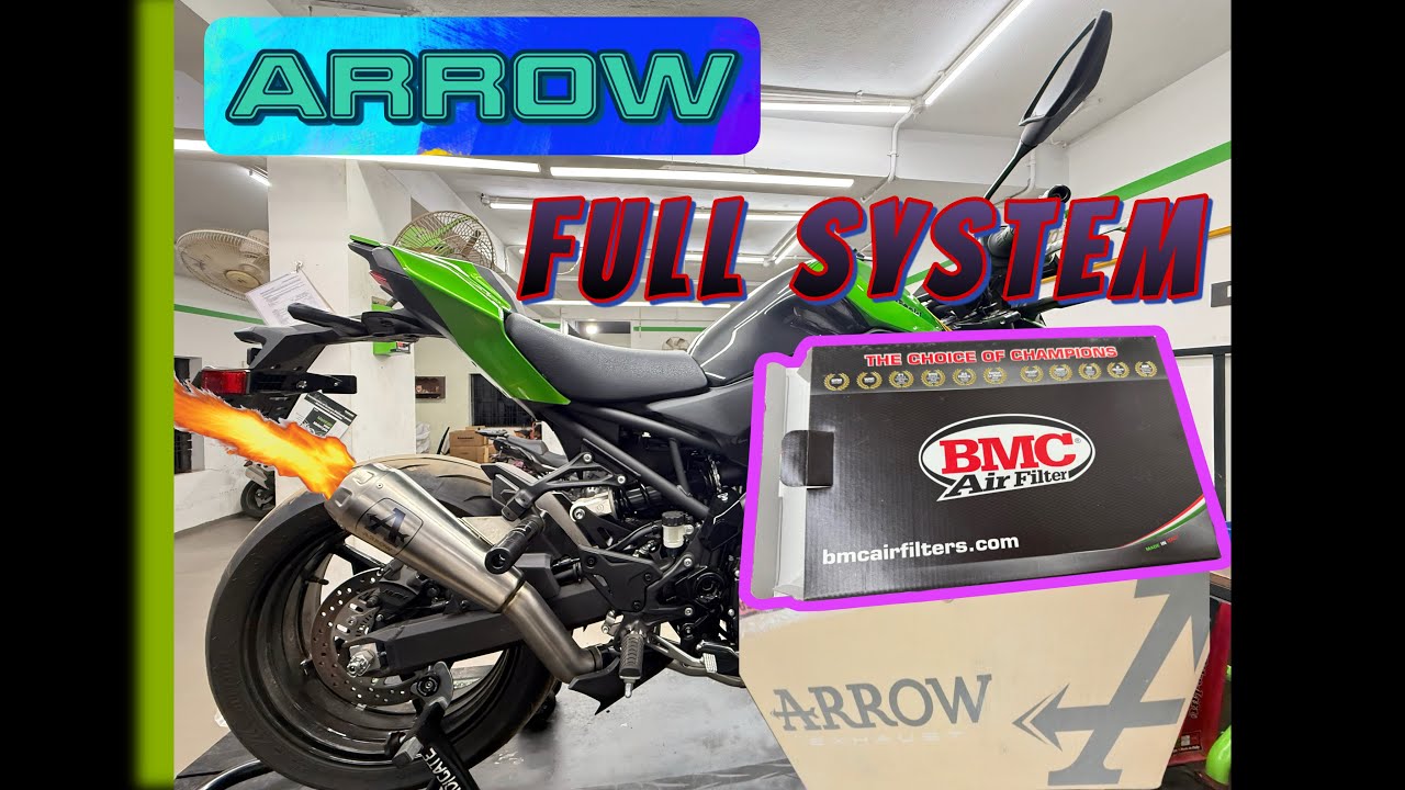 Arrow Full System Exhaust Installed In Kawasaki Z900 At Showroom #kawasaki #z900 #z9002026 #exhaust