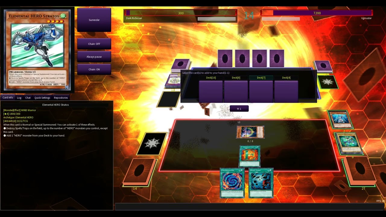 Yu-Gi-Oh duel remake - March 2012 Format Yu-Gi-Oh Match - Dark Magician HERO vs Legendary HERO!