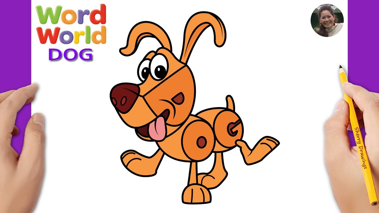 How to draw DOG from Word World | How to draw a dog with the word dog