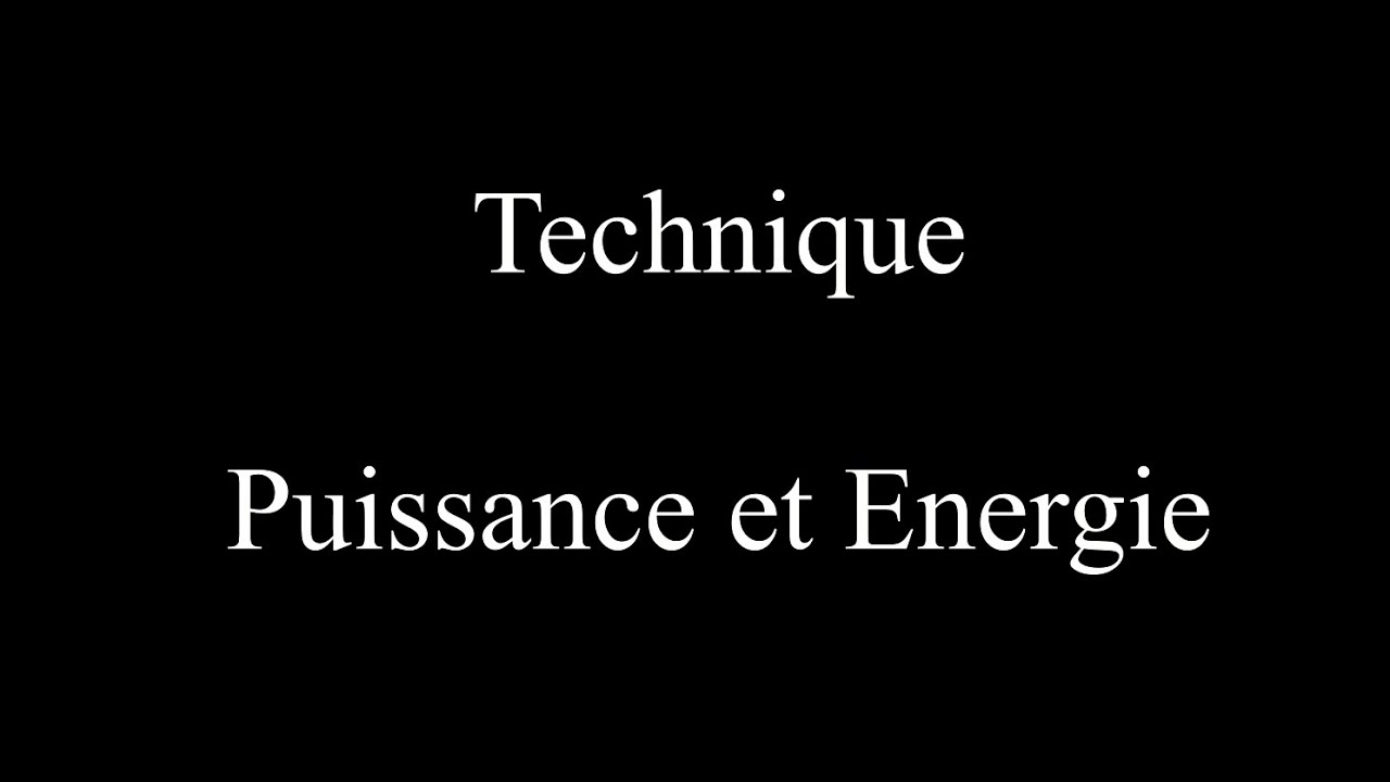 Formation radioamateur: Puissance et Énergie