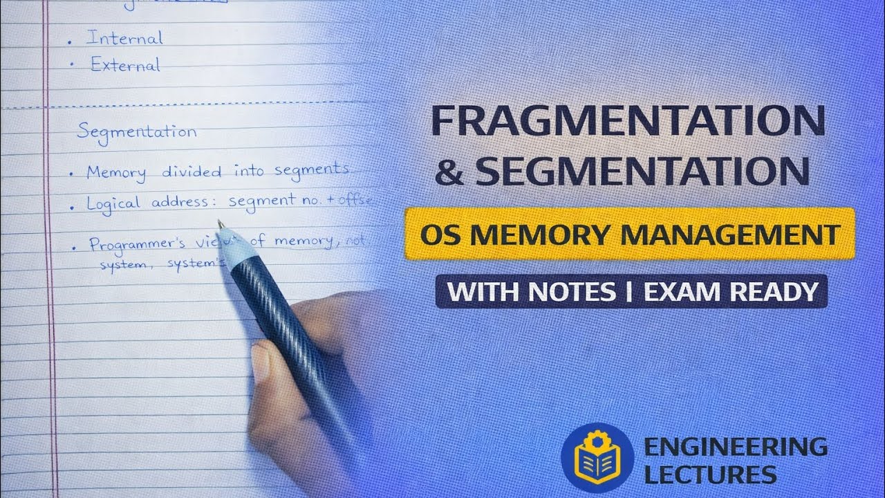 Fragmentation and Segmentation in OS | Memory Management | Easy Notes