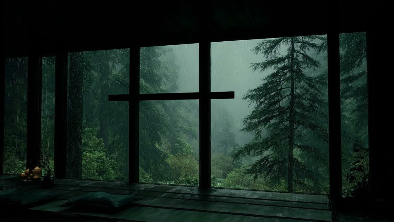 Dark Room Rainstorm Sounds 🌧️ Instant Sleep & Stress Relief | 10 Hours No Ads