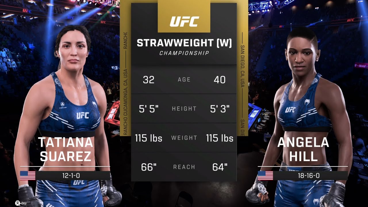 EA Sports UFC 5 Gameplay Tatiana Suarez vs Angela Hill