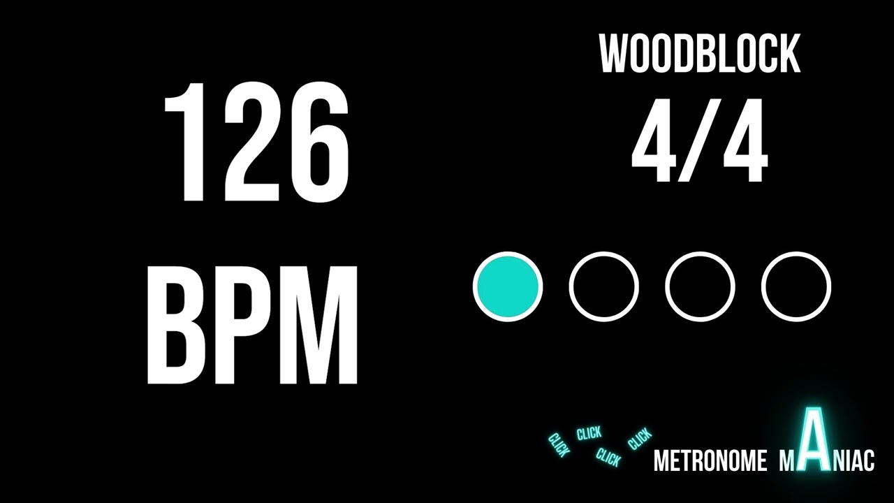 Metronome 126 BPM 4/4 - Woodblock