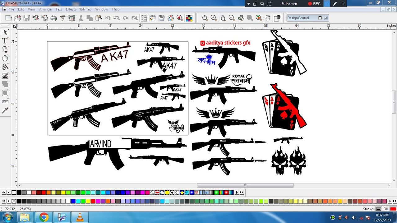 ak 47 redium stickers design 