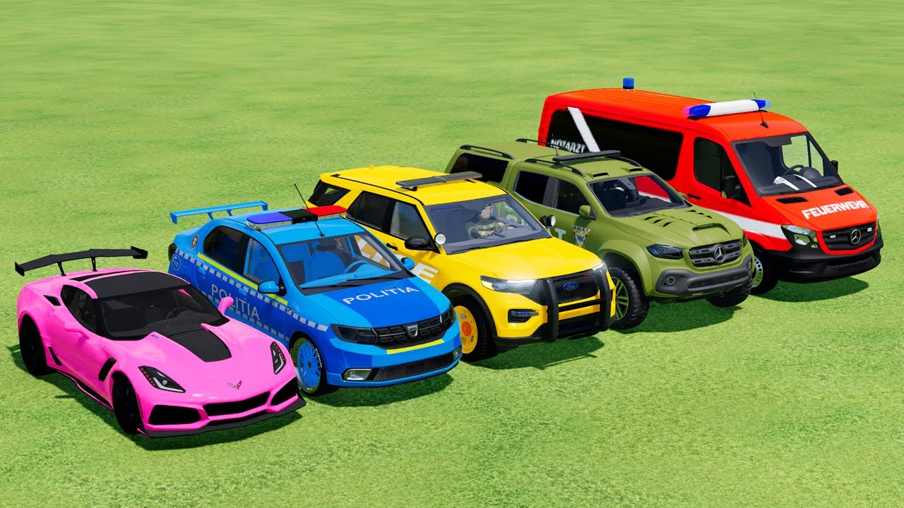 Chevrolet, Dacia Logan, Ford, Mercedes X Class, Mercedes Sprinter With Cars Transport of Man Trucks