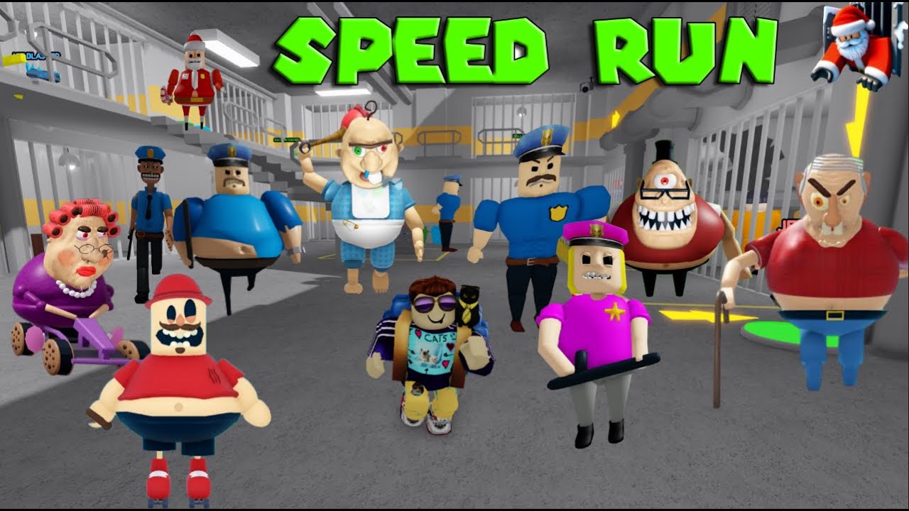 12 Speed Coil Runs in Baby Bobby, Barry, Pop, Police Girl, Mr Stinky, School Prison Breakout Obby