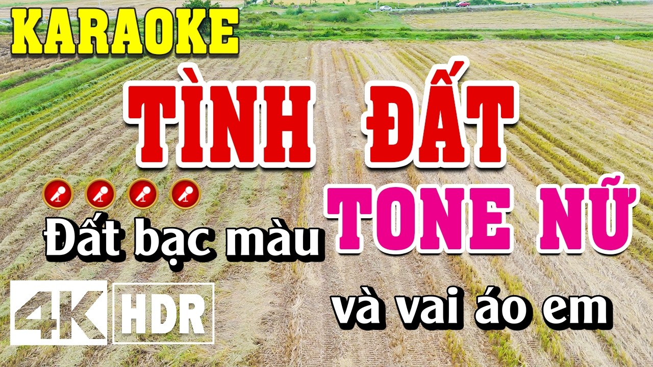 Tình Đất Karaoke Tone Nữ Beat Chuẩn | Đình Long Karaoke