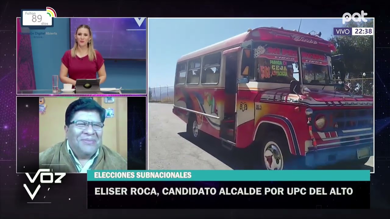 El candidato a la Alcaldía de El Alto, Eliser Roca