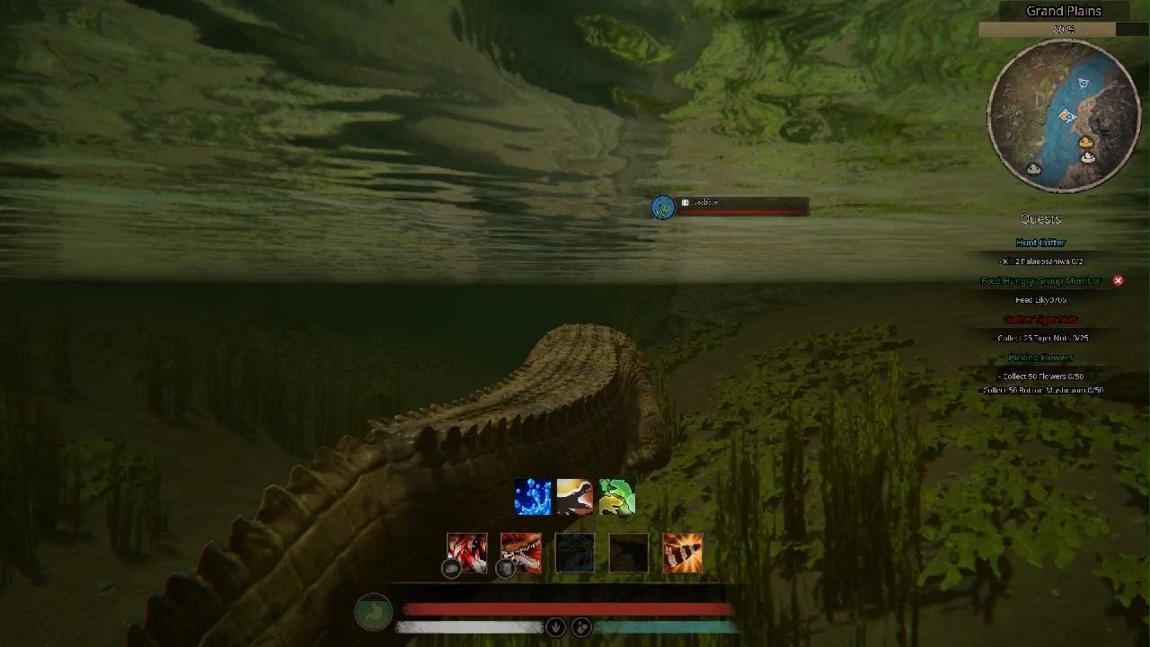Helped n watched my first clutch of Deino children hunt an apato (Path of Titans)
