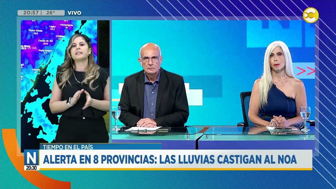 Alerta por fuertes lluvias en provincias del NOA | N20:30 | 28-01-2026
