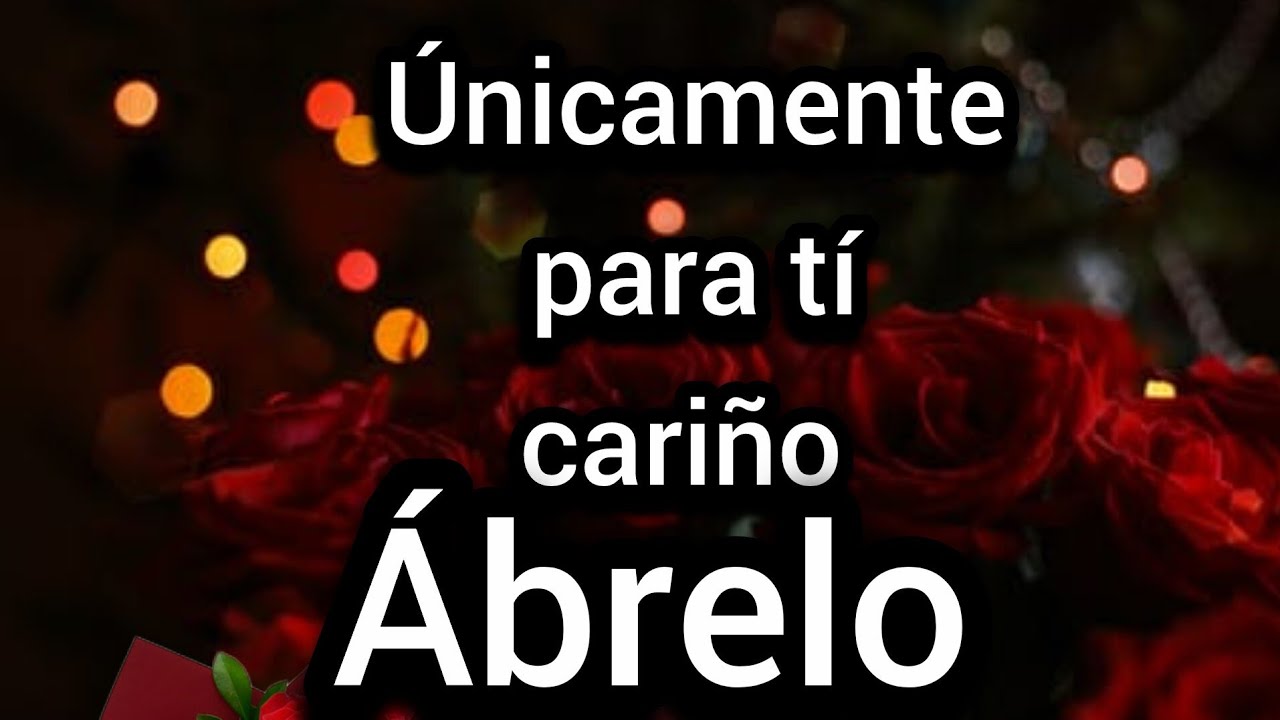 Solo tu puede entender esto querida por esto t3 lo dedico solo a ti mi princesa Abrelo