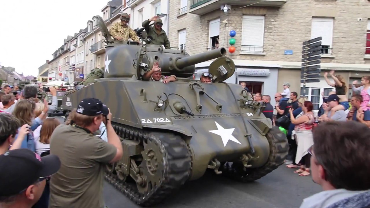 Parade militaire Isigny-sur-Mer, Normandie (73rd D-Day anniversary)
